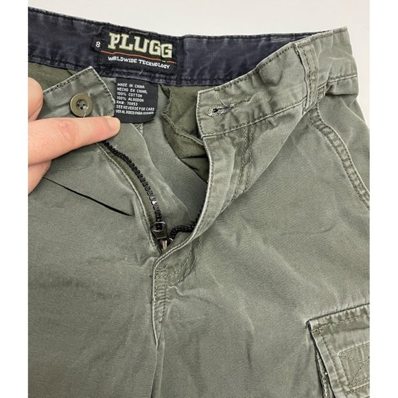 PLUGG boy cargo shorts green solid size 8 - Picture 7 of 12